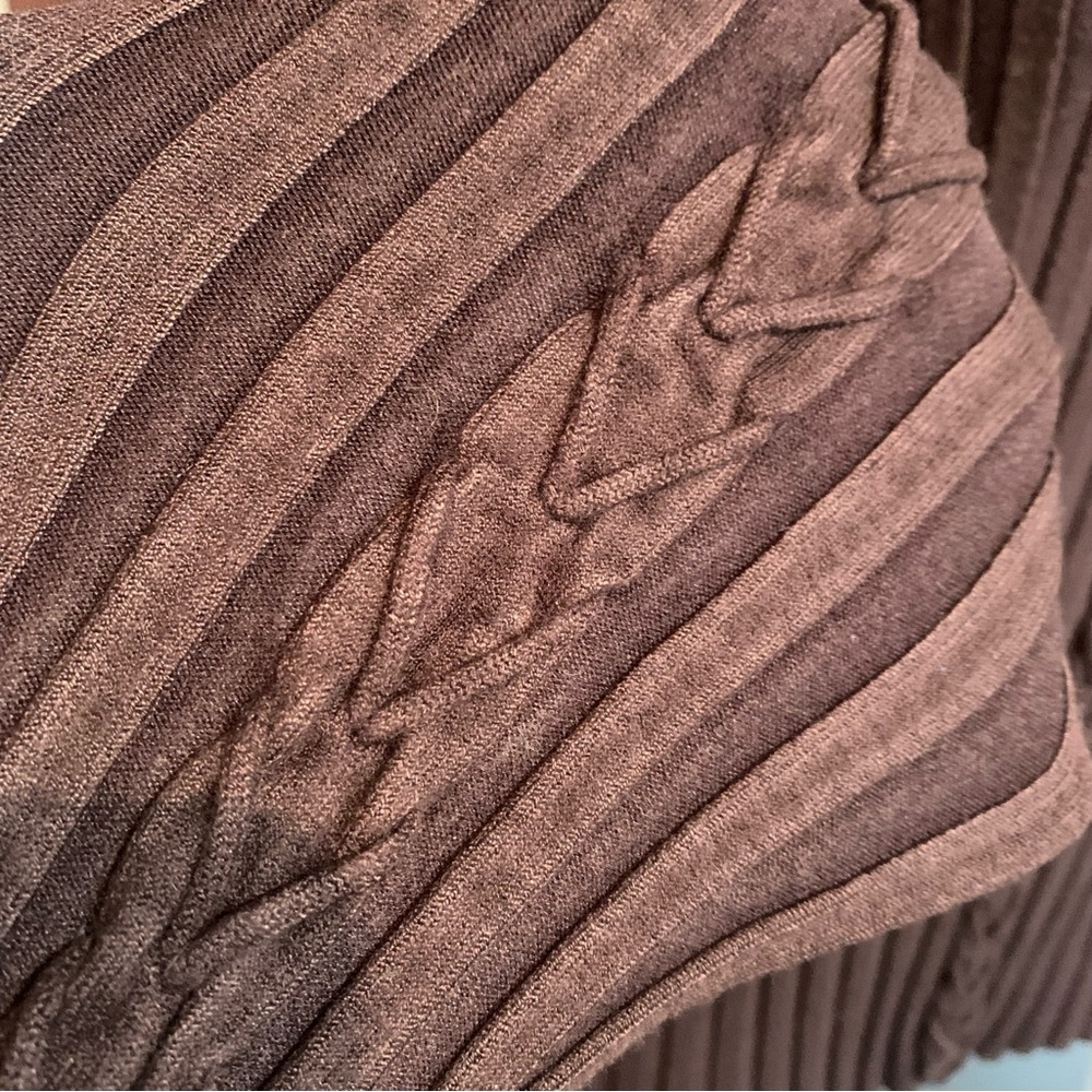 Belldini Chocolate Ribbed Knit Top - Picture 6 of 11
